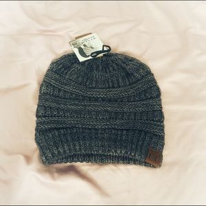 warm knit winter beanie! cotton gray 1sfa